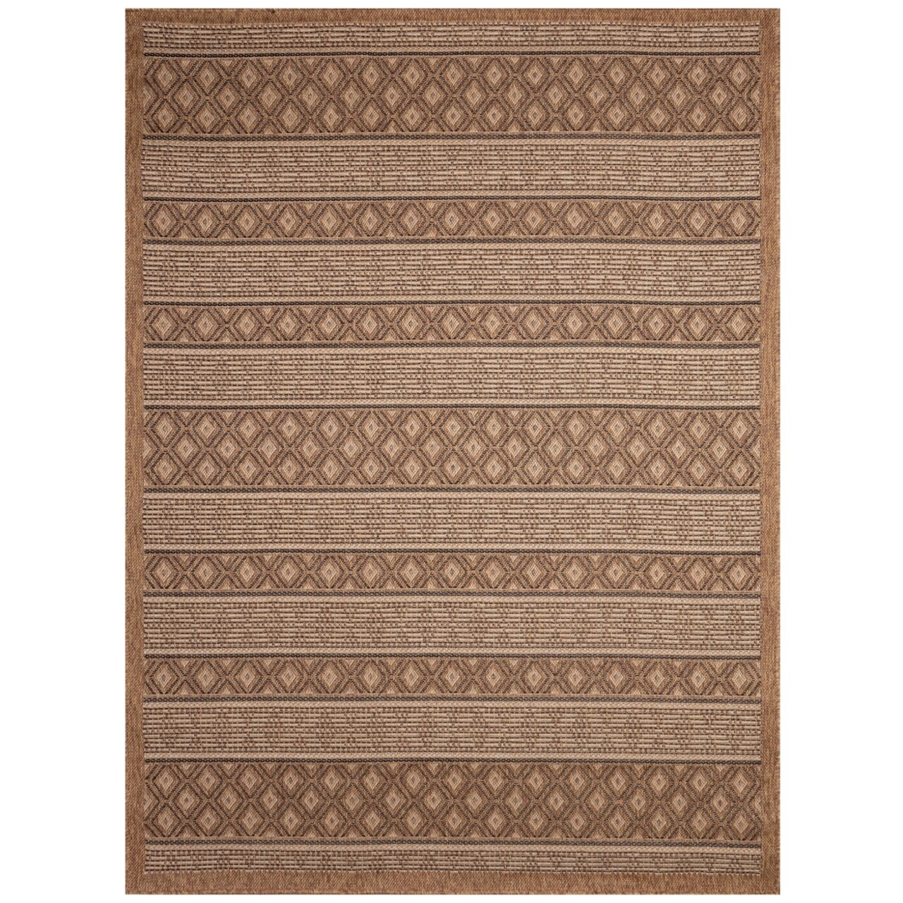 The Rug Department Liora Manne Monterey Tribal Stripe Indoor/Outdoor Rug Black